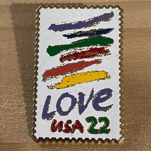 Vintage Multicolor Love Pin